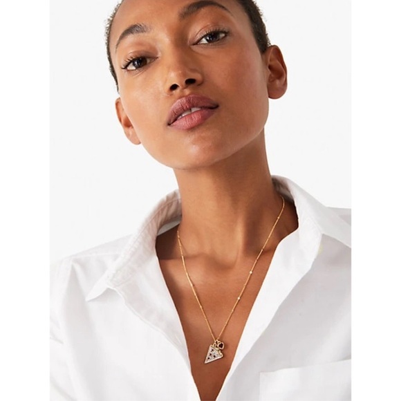 KATE SPADE • Pizza My Heart Pendant Gold Necklace - Picture 2 of 5